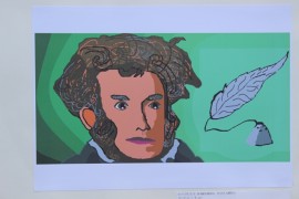 Юные художники представили выставку, посвященную А.С. Пушкину