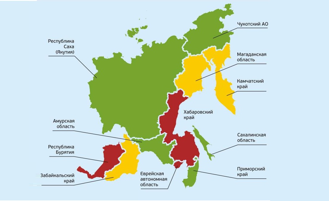 Карта дальнего востока фото