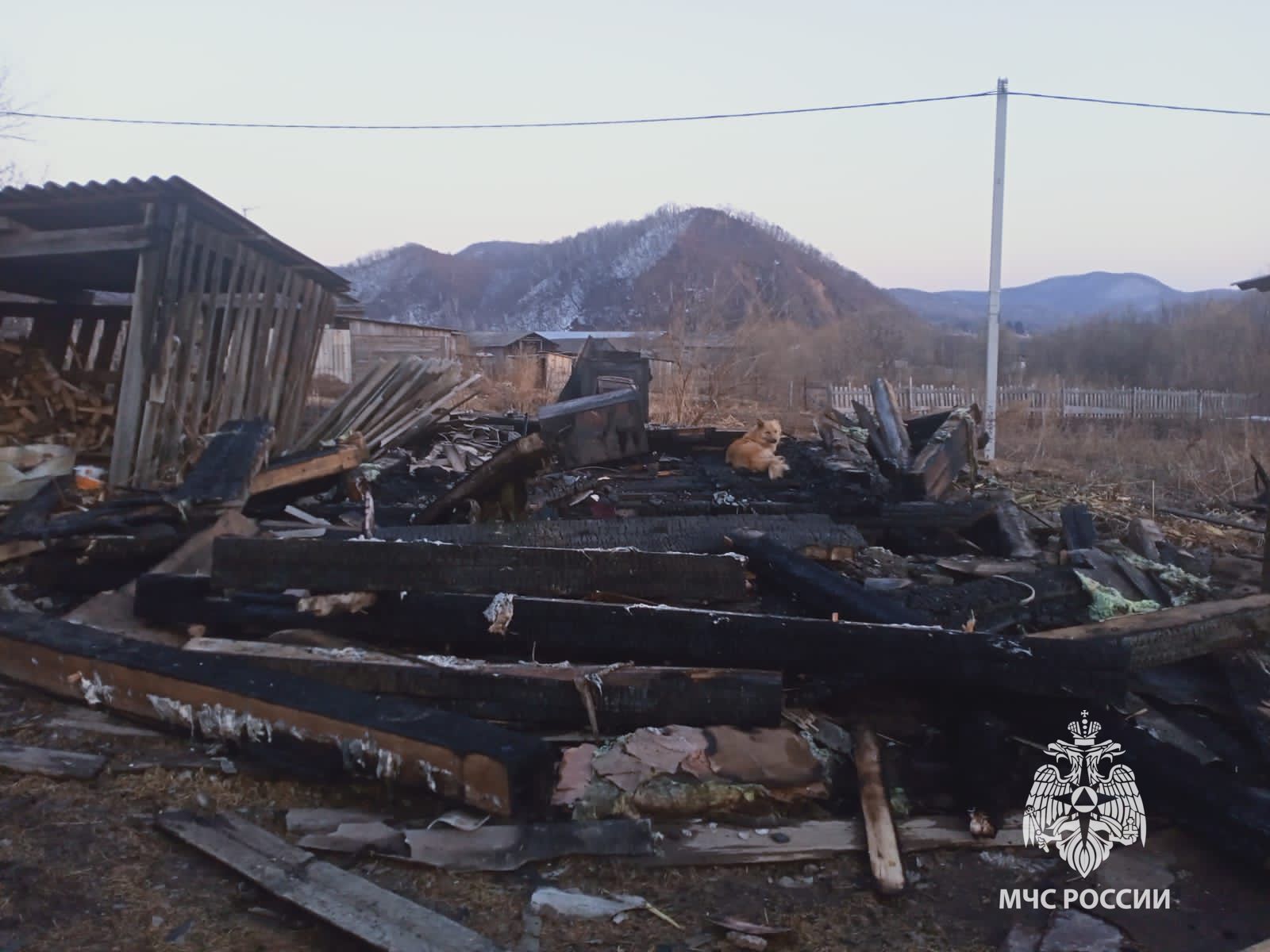 Баня сгорела в одном из сел Облученского района ЕАО