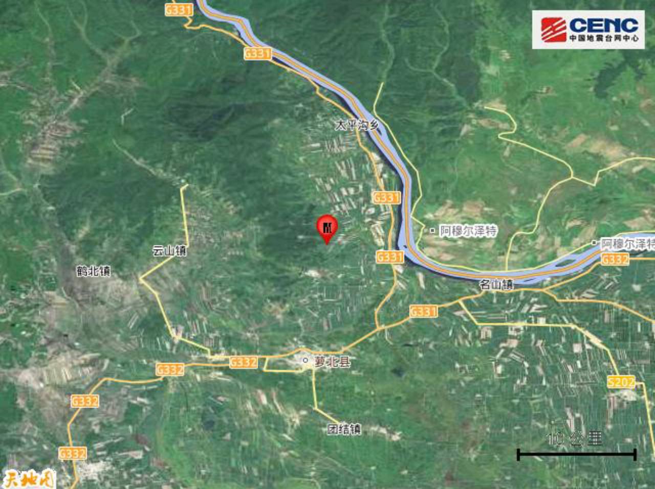 Землетрясение силой 3,1 балла произошло в Китае близ границы с ЕАО
